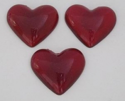 Plexiglas-Herzen rot, 2,5 cm 6 Stück