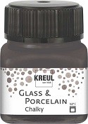 Glas- und Porzellanmalfarbe chalky, dunkelgrau vulkanschwarz, 20 ml Glas