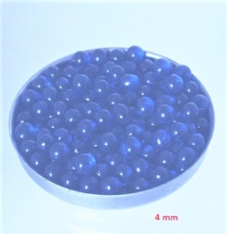 Glaskugeln kristall mini, blau, 4 mm, 100 gr.