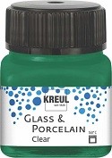 Glas- und Porzellanmalfarbe transparent, dunkelgrün, 20 ml Glas