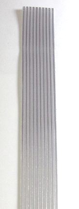 Verzierwachsstreifen flach silber, 1 mm, 10 Stück