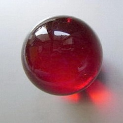Premium Glaskugel handgefertigt, rubinrot, 35 mm, Stck