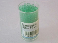 Micro Glaskugeln grün transparent 2,3 - 2,6 mm, 20 gr