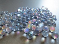 Glaskugeln mini, klar, regenbogen schimmernd, 8 mm, 500 gr.