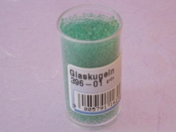 Micro Glaskugeln grün transparent 1,25 - 1,55 mm, 20 gr