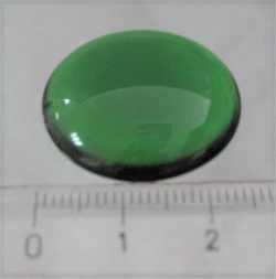 Kristall Glasnugget exakt rund, grün, 25 mm, 1 Stück