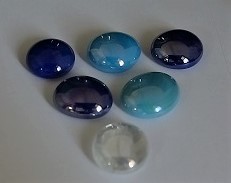 Glasnuggets, Electric blue Mix, 18- 22 mm, 250 gr. im Netz