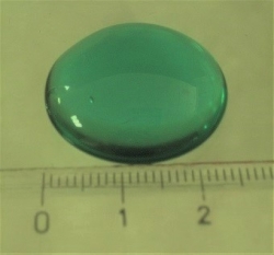 Kristall Glasnugget exakt rund, petrol, 25 mm, 1 Stück