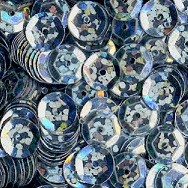 Pailletten rund gewölbt mit Loch, anthrazit holografie Effekt, 15 gr., ca. 1.400 Stück
