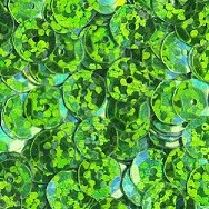 Pailletten rund gewölbt mit Loch, grün holografie Effekt, 15 gr., ca. 1.400 Stück