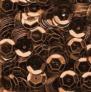 Pailletten rund gewölbt mit Loch, karamellbraun-metallic, 15 gr., ca. 1.400 Stück